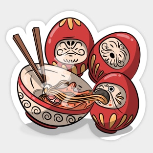 Japan's Daruma Doll Ramen Sticker